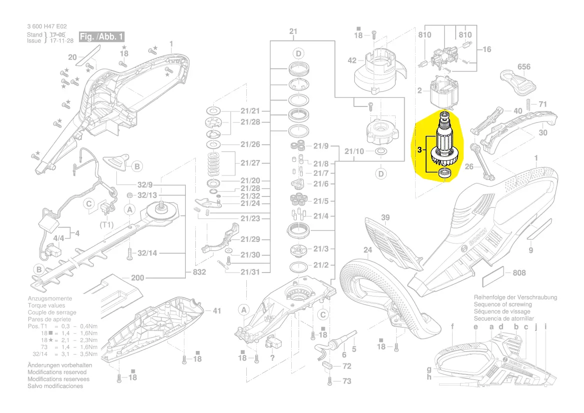 Induit BOSCH réf. 2 609 007 254